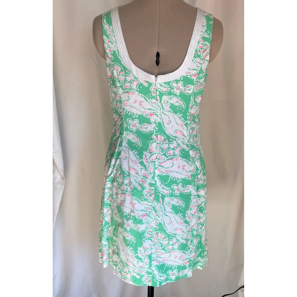 Lilly Pulitzer Janice "Beach Bash" Shift Dress Floral Size 4 - Picture 2 of 3